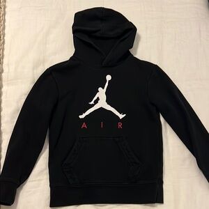 Jordan Black Hoodie with Red Jumpman Logo
